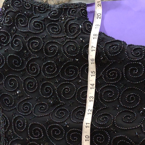 Vintage Stenay black silk sequin dress size 8 - Picture 6 of 14